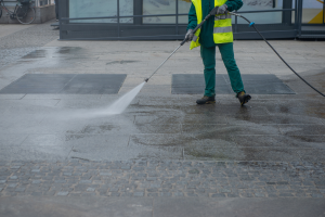 Commercial Parking Lot Oil Stains