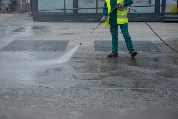 Commercial Parking Lot Oil Stains